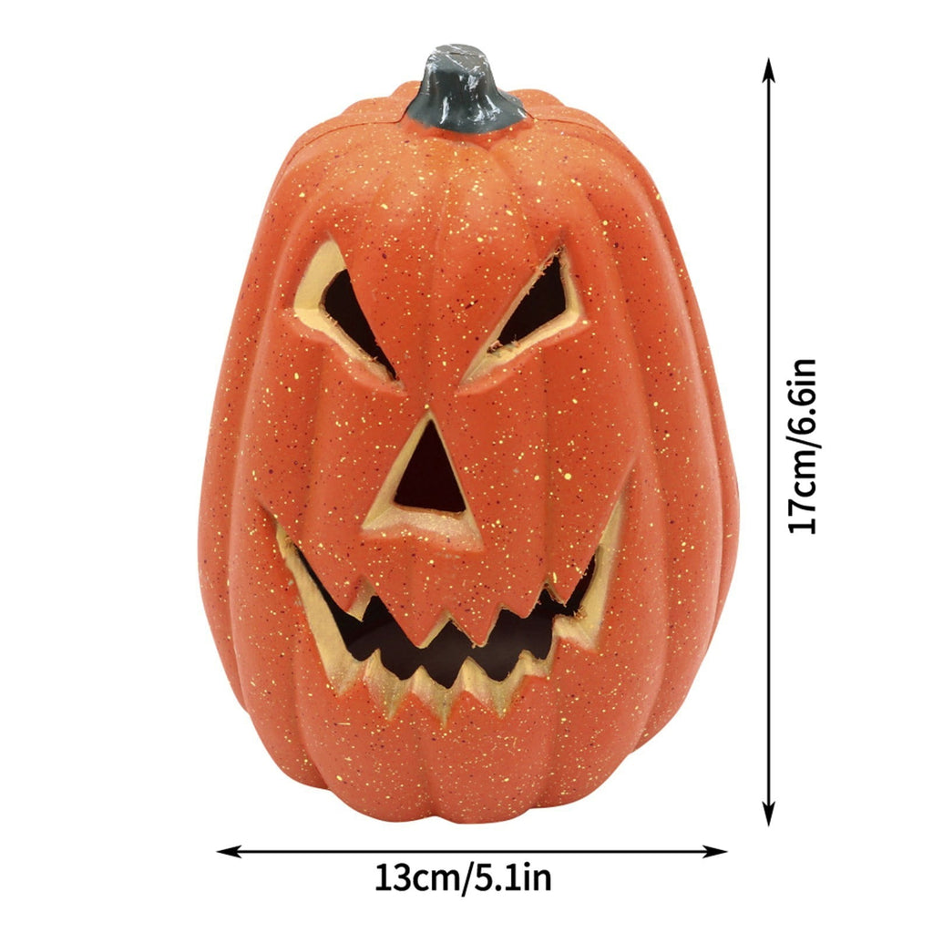 Halloween LED Light-Up Pumpkin Decoration Spooky Jack-O'-Lantern for Indoor & Outdoor Use, Battery Operated