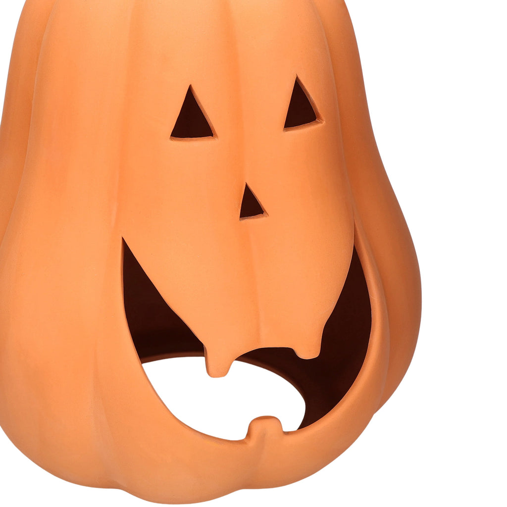 Jack-o'-Lantern Decoration, Terracotta, 13.5", Halloween by Way To Celebrate