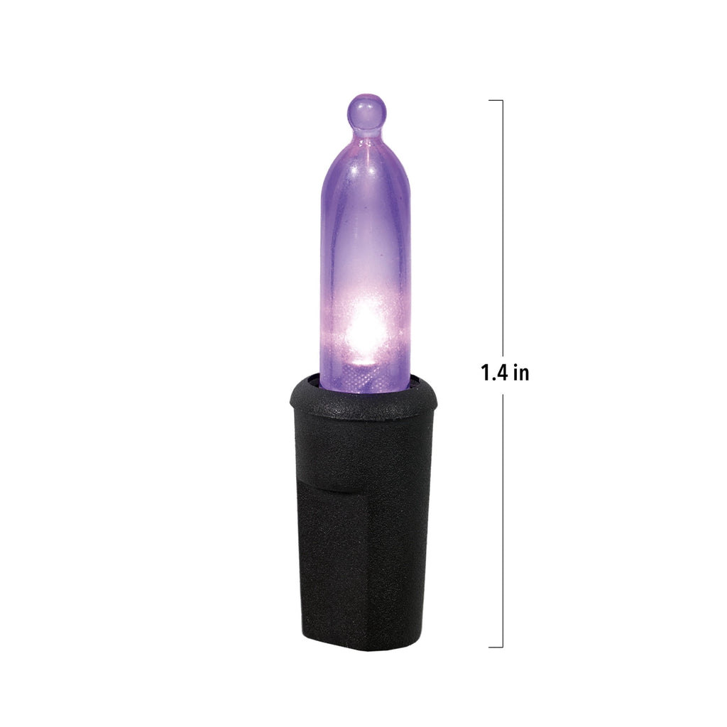 Indoor/Outdoor 50-Count LED Mini String Lights, Purple, 9.5', Halloween by Way To Celebrate