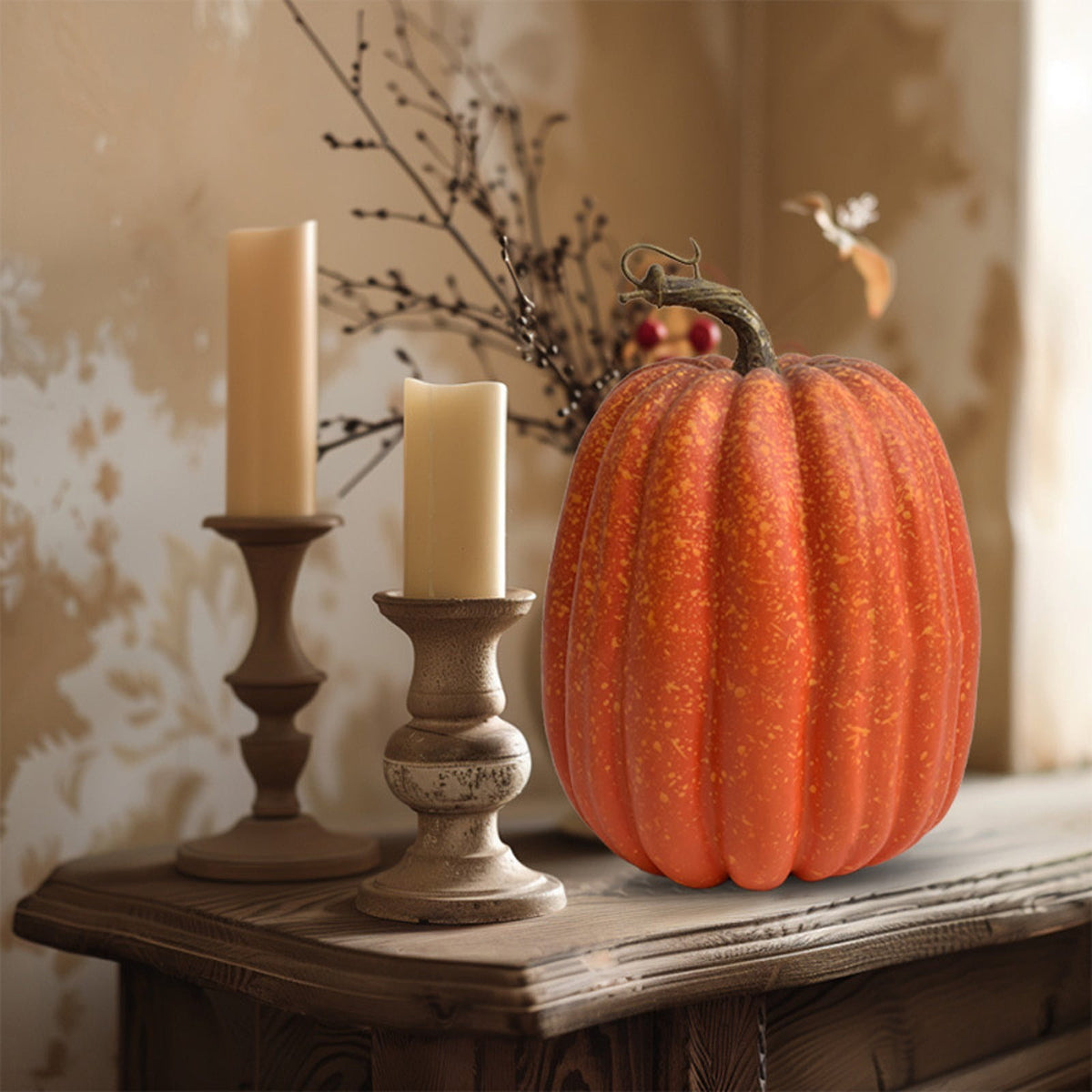 Artificial Pumpkins,Black Fake Pumpkins Large Faux Pumpkins for Autumn Thanksgiving Halloween Seasonal Holiday Decor Decoration (Big Black Pumpkins,8.7x6.3in)