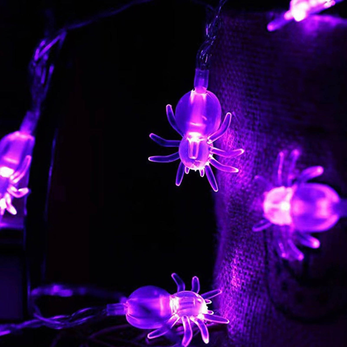 Halloween's String Lights Battery Operated 6.56FT 10 LED 3D Pumpkin Bat Ghost Light with Timer 8 Light Modes For Window Indoor Outdoor Decor Halloween Party Decorations
