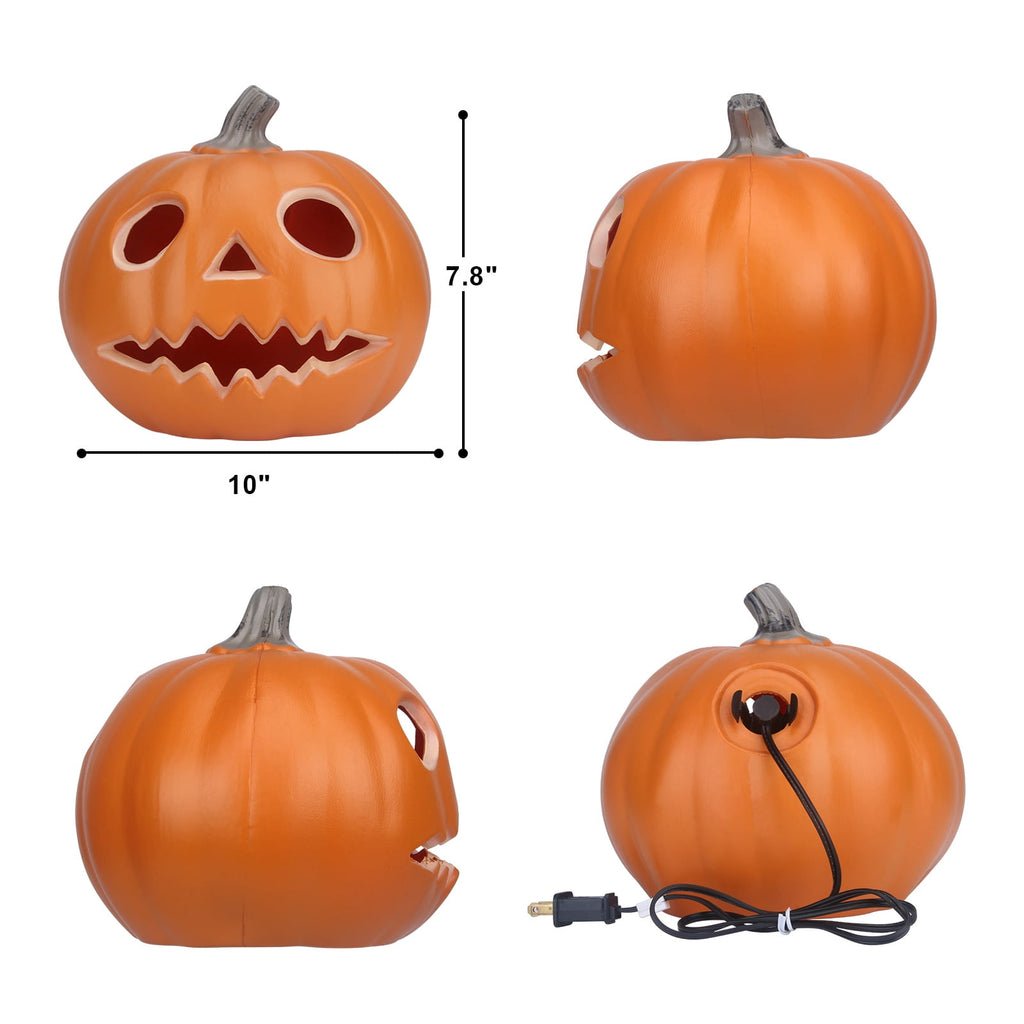 Gamexcel 10in Waterproof LED Jack O Lantern Pumpkin - Halloween Light-Up Lamp For Garden & Home