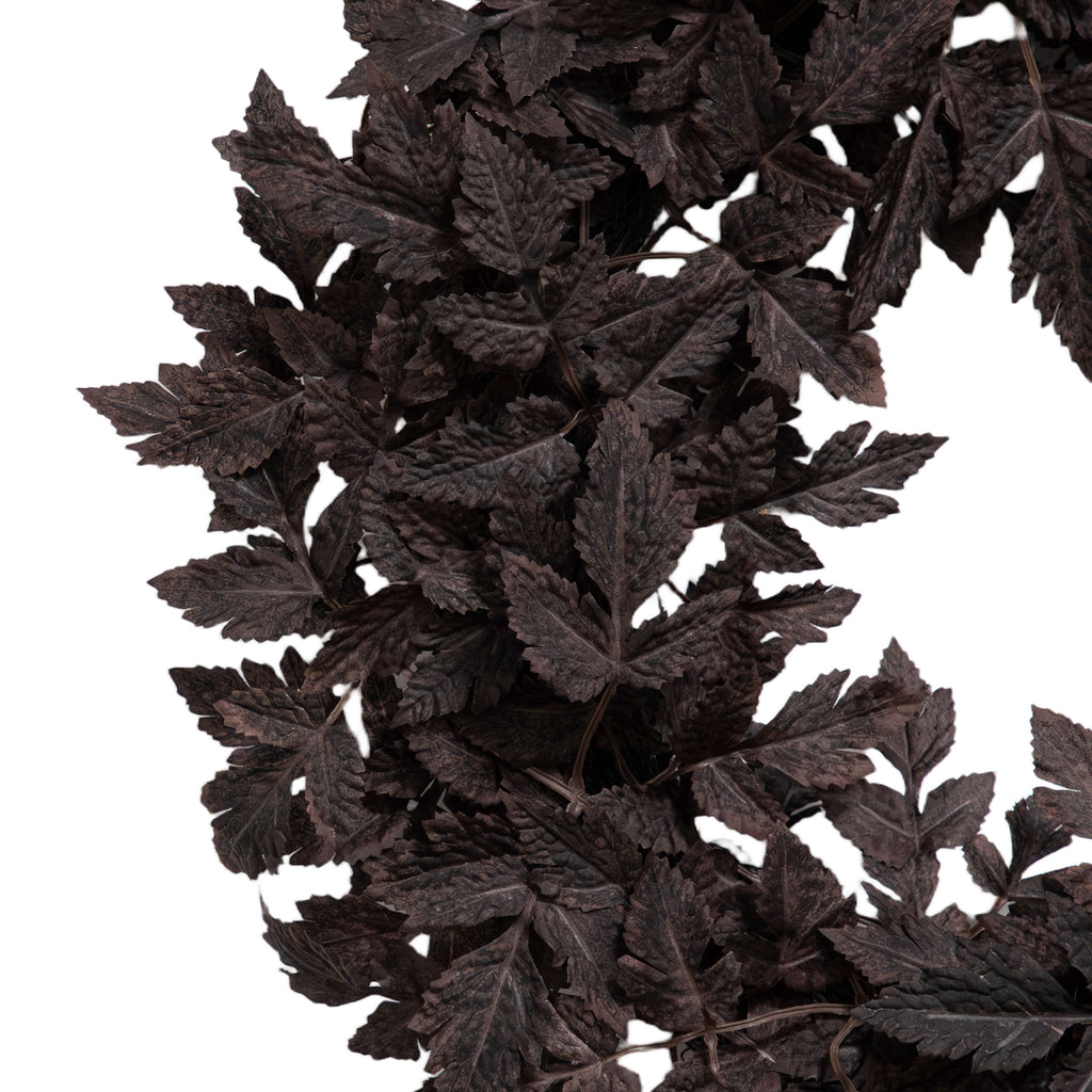 My Texas House Halloween Layered Foliage Wreath, Plum, 24"