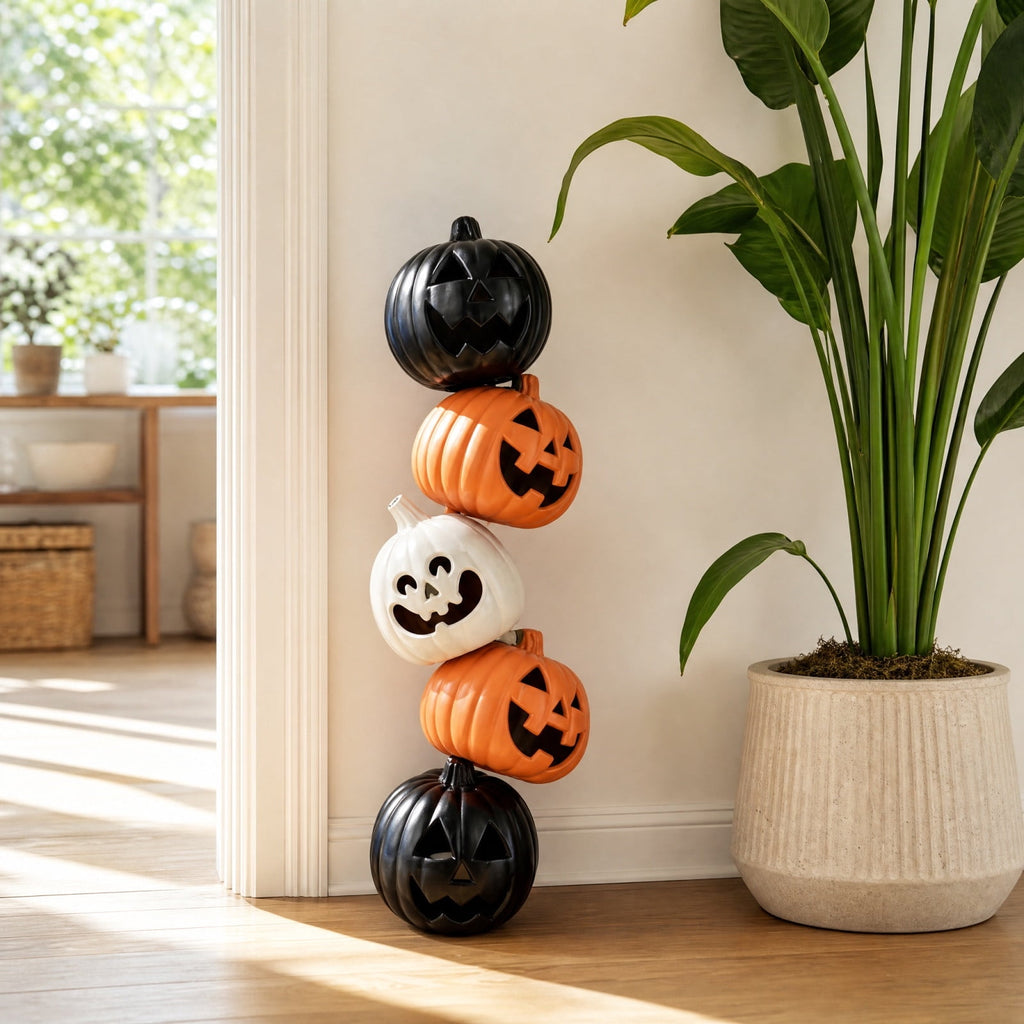 Halloween Pumpkin Jar Candle Farm Apple Pumpkin Scented 3 Wick Confetti Figural Desktop Thanksgiving Fall Decoration Gifts