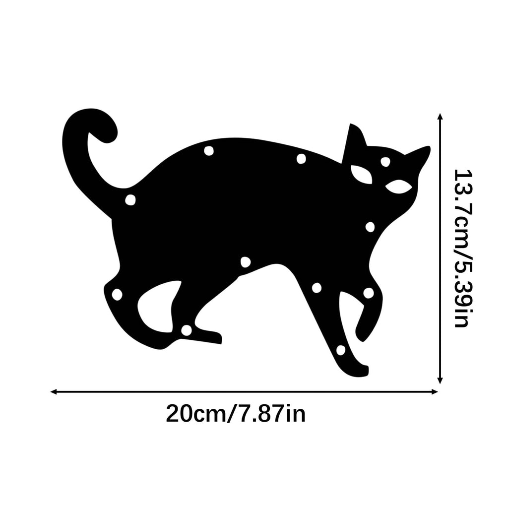 CASAFUN Halloween Window Lights Halloween Silhouette Lights Battery Operated Pumpkin Witch Bat Ghost Spider Web Cat Castle Lighted Halloween Signs with for Indoor Outdoor Decorations