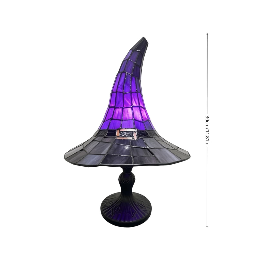 Halloween Pumpkin Night Light With Witch Hat Acrylic LED Tabletop Ornament, Spooky Glowing Figurine for Home Party Bedroom Holiday Decoration