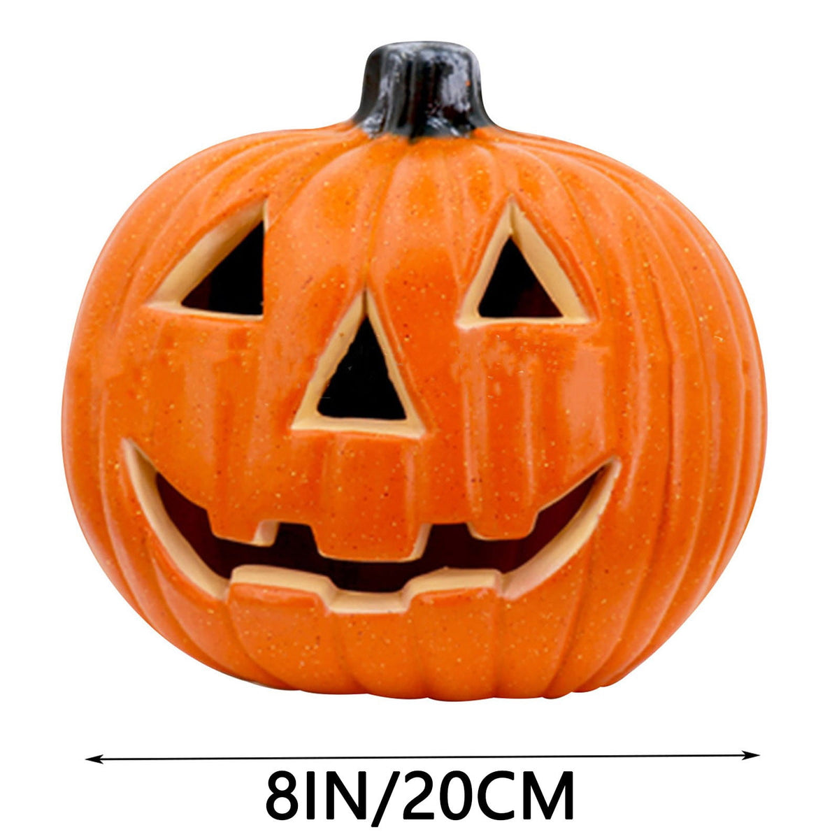 Jumbo Halloween Pumpkin Lantern - 18In Glow-In-The-Dark Carved Decor With Led Lights, Waterproof Outdoor/Indoor Decoration For Porch, Yard & Party Scenes