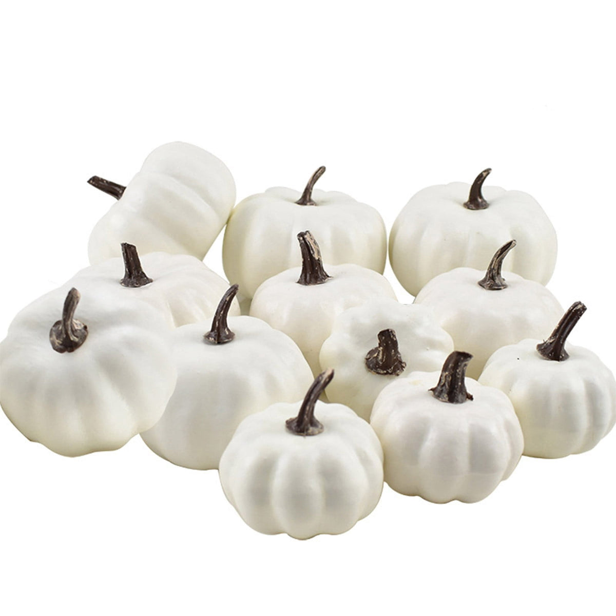 7 Pcs Assorted Size Artificial Pumpkin Set, Realistic Foam Pumpkin Decorations for Halloween Fall Harvest Decor, Thanksgiving Table Decor Centerpiece, Farmhouse Seasonal Home Decor and Party Display