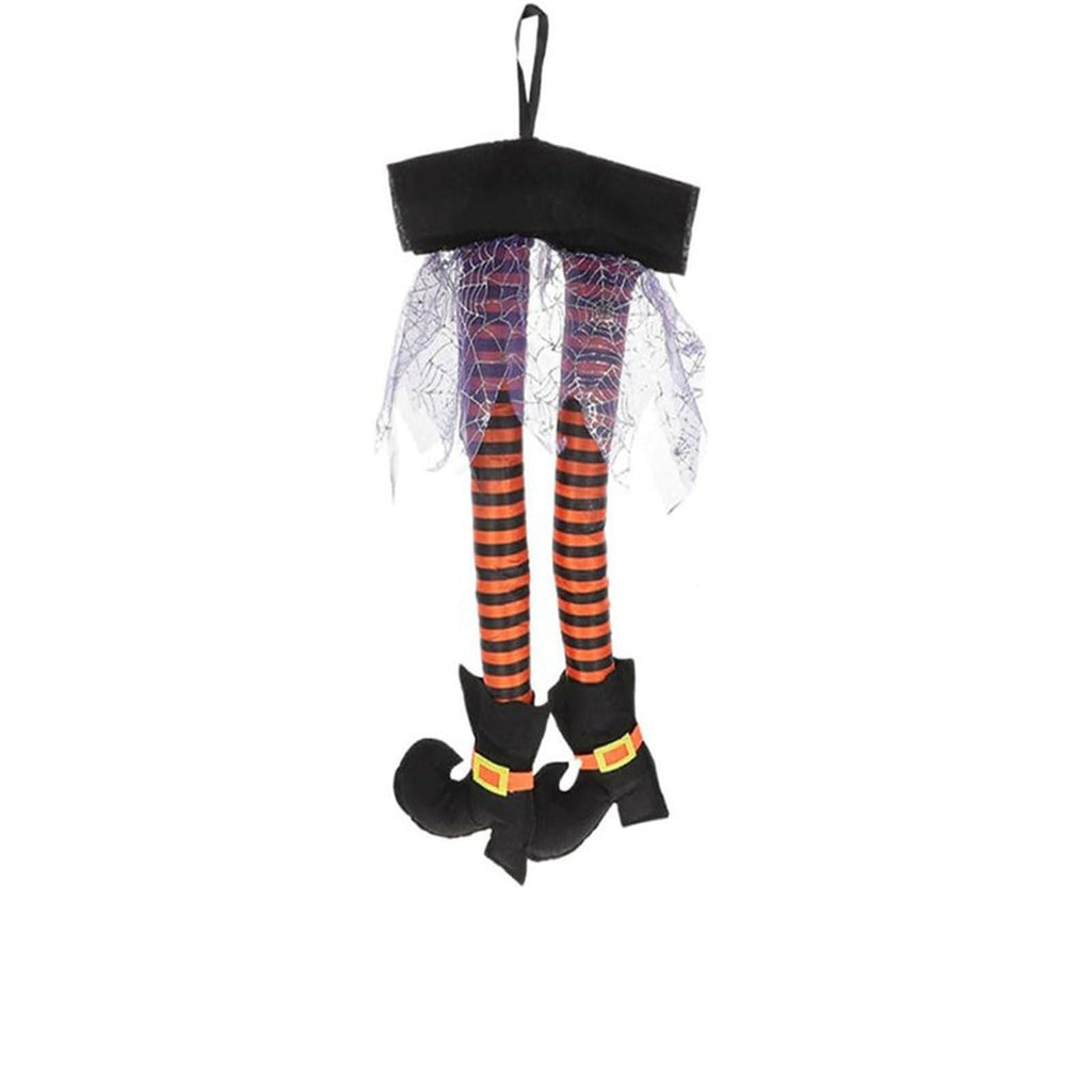 Fnochy Halloween Witch'S Legs For Wreath Plush Stuffed Witch Legs With Shoes Sticking Out Of Window Door Car Auto Trunk Outdoor Wicked Novelty Hanging Witch Legs Car Trunk Yard Decorations Clearance