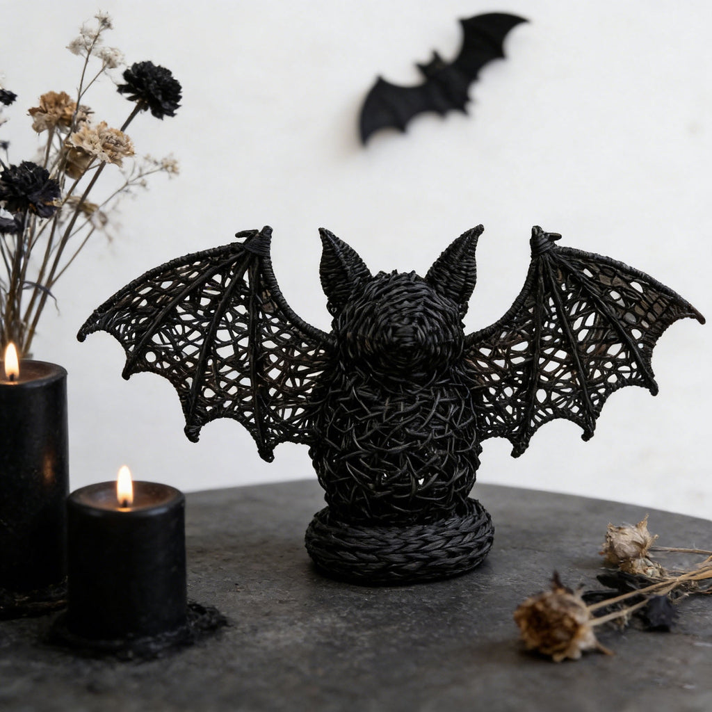 2026 Black Halloween Pumpkin, Halloween Seaweed and Pumpkin Decorations Fall Table Centerpiece for Autumn Fall Holiday Party Home Decor and Festive Fireplace Mantel Display , 11.8 Inch A