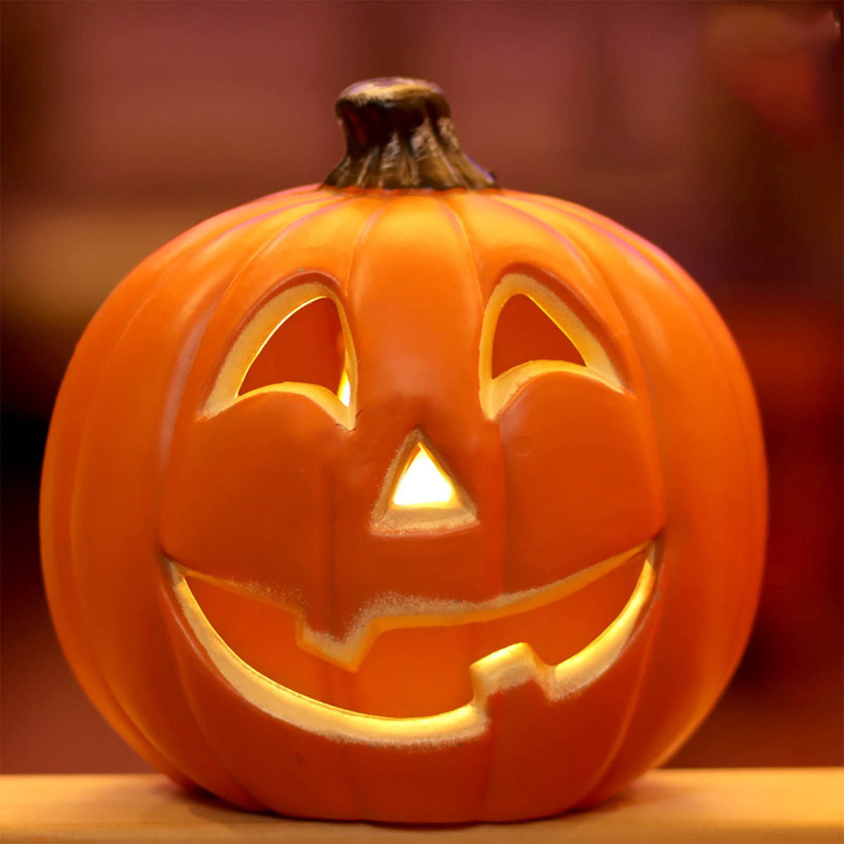 Halloween Pumpkin Lamp Light Decor,Battery Operated Halloween Jack-O-Lantern,Spooky Vintage LED Lighted Pumpkin Lights for Outdoor Indoor Tabletop Front Door Porch Garden Patio Yard