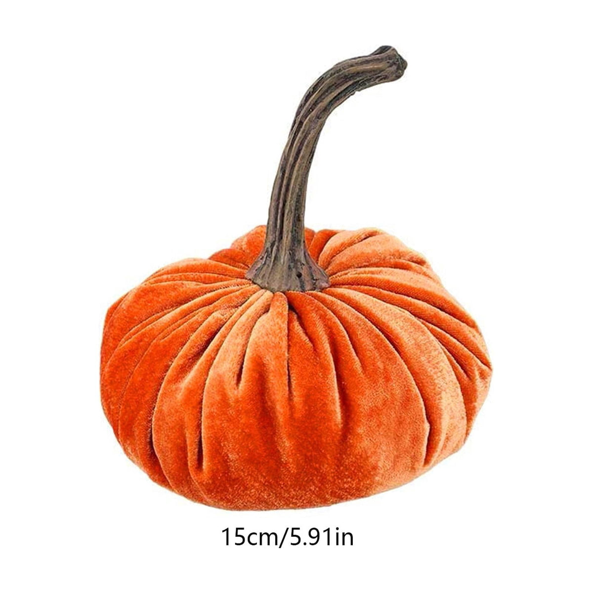 Large Fake Handmade Green Velvet Pumpkins Artificial Fall Harvest Halloween Decoration for Home Kitchen Farmhouse Thanksgiving Wedding Festival