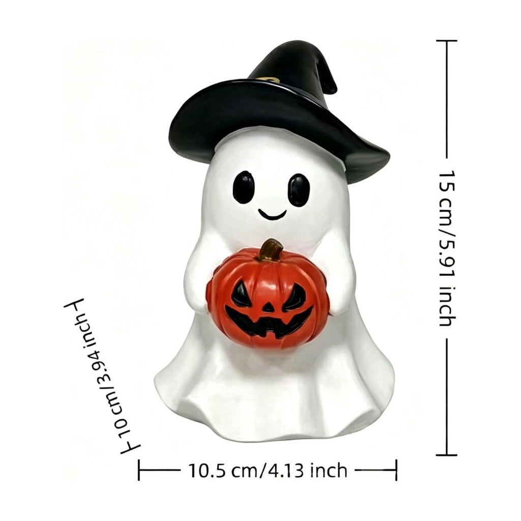 Sahpxhe Halloween Ghost Lamp Decor Warm LED Light for Halloween Mantel Shelf Tabletop Spooky Indoor Halloween Decor