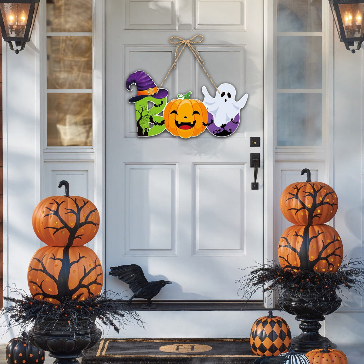 RBCKVXZ Halloween Decorations Indoor Outdoor, Halloween Hanging Decorations, Pumpkins, Ghost Decorations Interior And Exterior Patio Decorations, Fall Decorations for Home