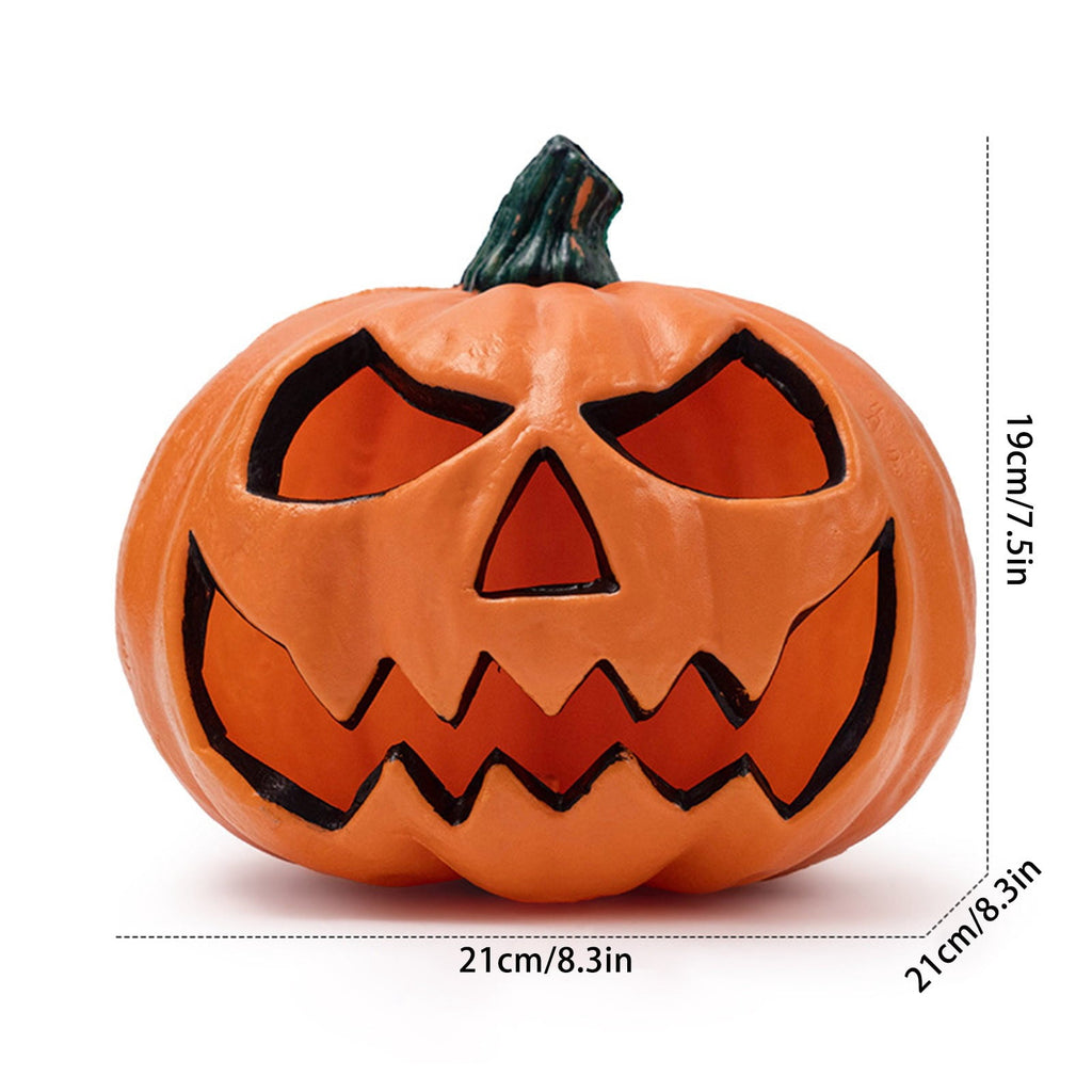 BinKFF Plastic Jack O Lantern Pumpkins Halloween Light up Pumpkin Outdoor Indoor Battery Operated Lighted Pumpkin with Spooky Face Halloween Pumpkins Decorations Party Favor Gifts