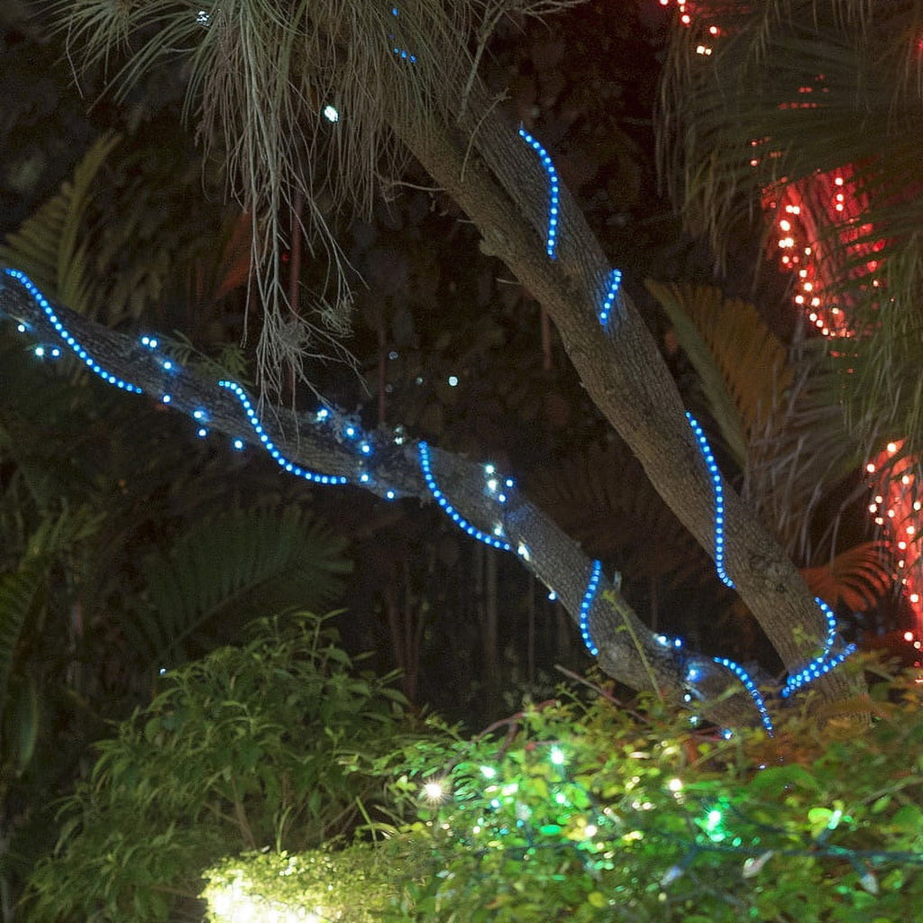 18 ft. LED Warm White Rope Light Kit, 216 Lights, Connectable Ready-to-Install Christmas Decorative Party Lighting, Mounting Clips Included