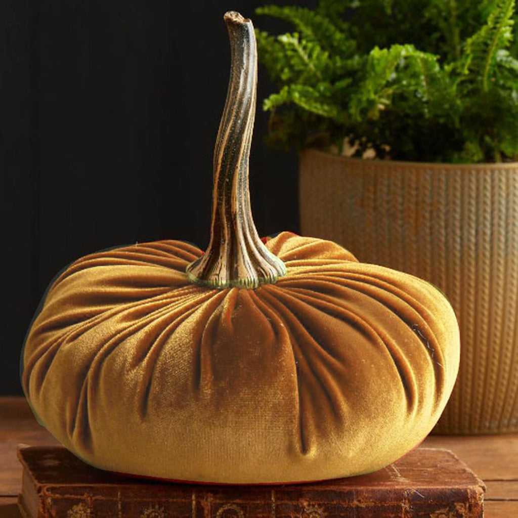 ESULOMP Halloween Decorations Thanksgivings Pumpkins 1 pc Velvet Pumpkins Decor Super Soft Stuffed with Exquisite