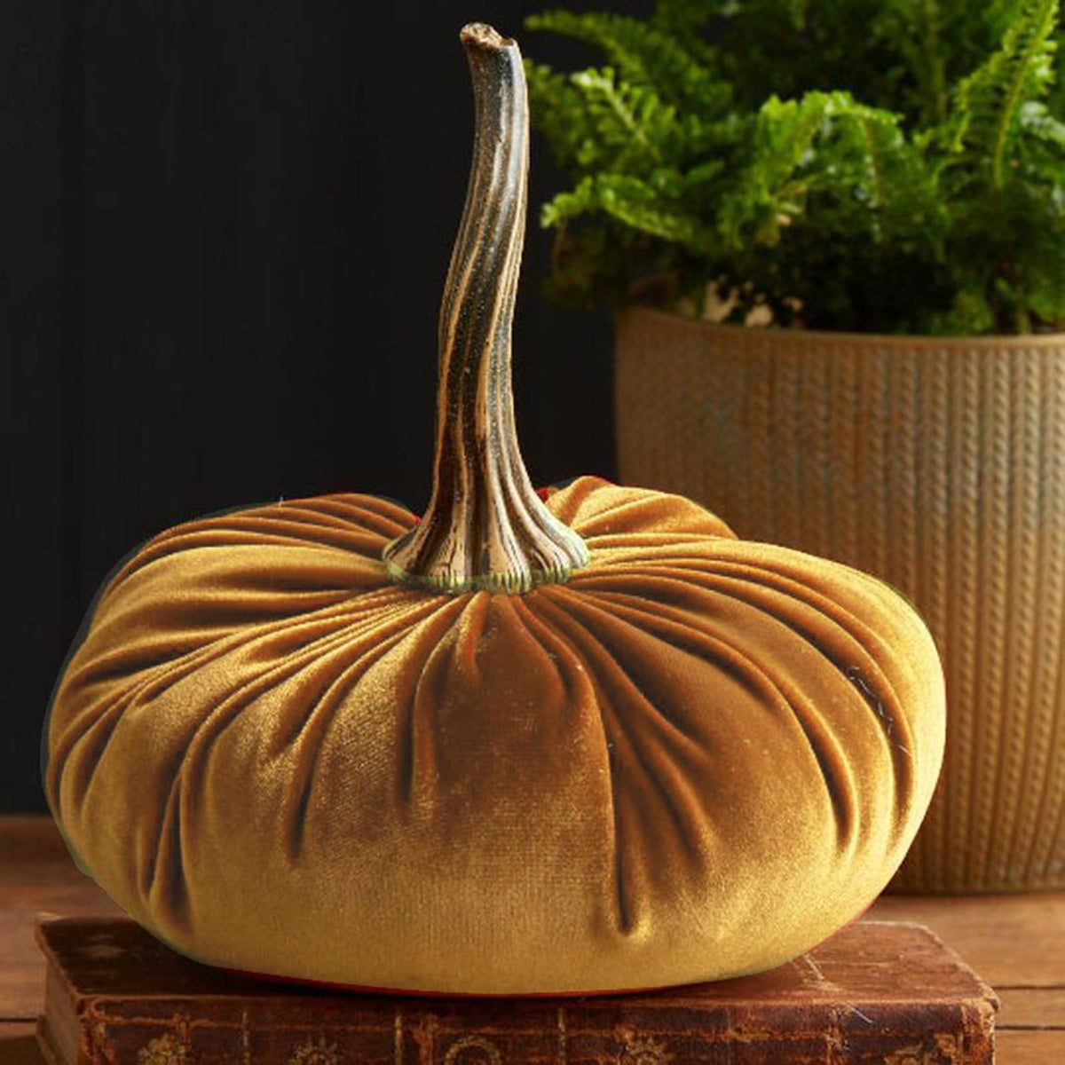 ESULOMP Halloween Decorations Thanksgivings Pumpkins 1 pc Velvet Pumpkins Decor Super Soft Stuffed with Exquisite