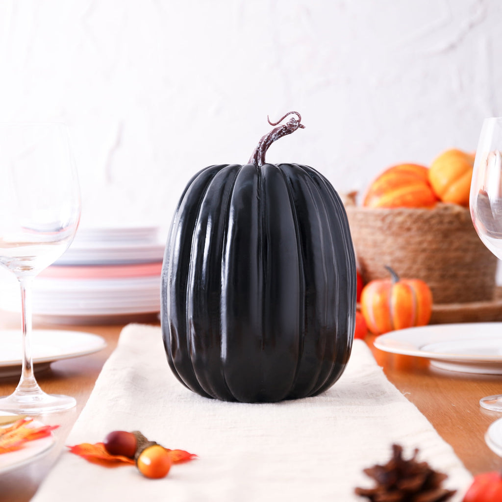 RUINIXCW 8 Inch Large Artificial Pumpkins Fall Decorations Thanksgiving Halloween Pumpkins Giant Fake Pumpkins Foam Pumpkins Autumn Harvest Home Decor