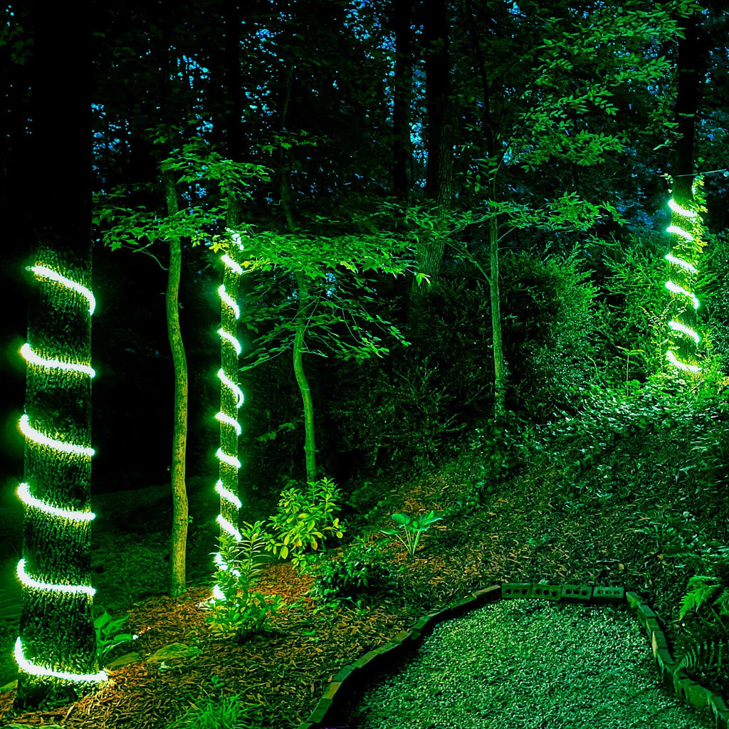18 ft. LED Warm White Rope Light Kit, 216 Lights, Connectable Ready-to-Install Christmas Decorative Party Lighting, Mounting Clips Included