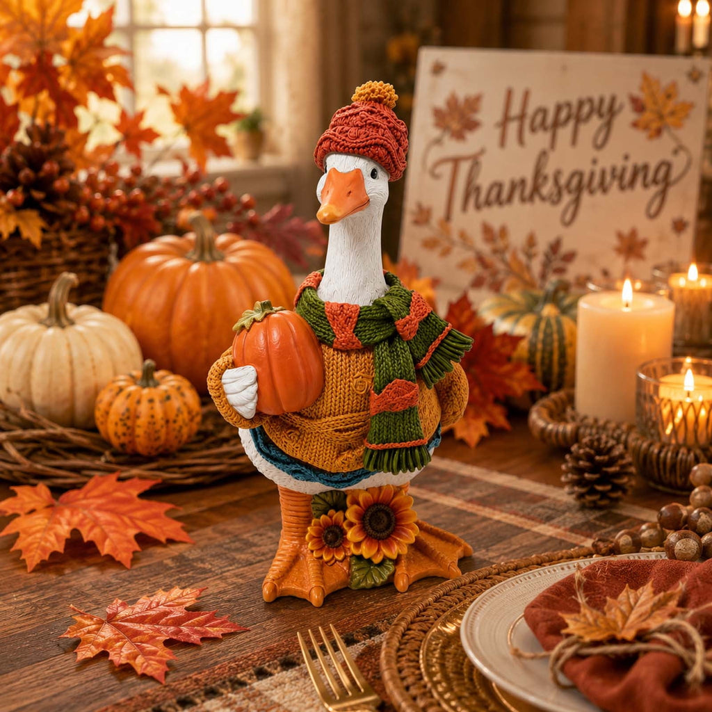 Fall Decorations for Home, 7.9in Lighted Halloween Scarecrow Dog Figurine, Resin Thanksgiving Halloween Garden Dogs Figurines for Autumn Harvest Porch Yard Garden Decor