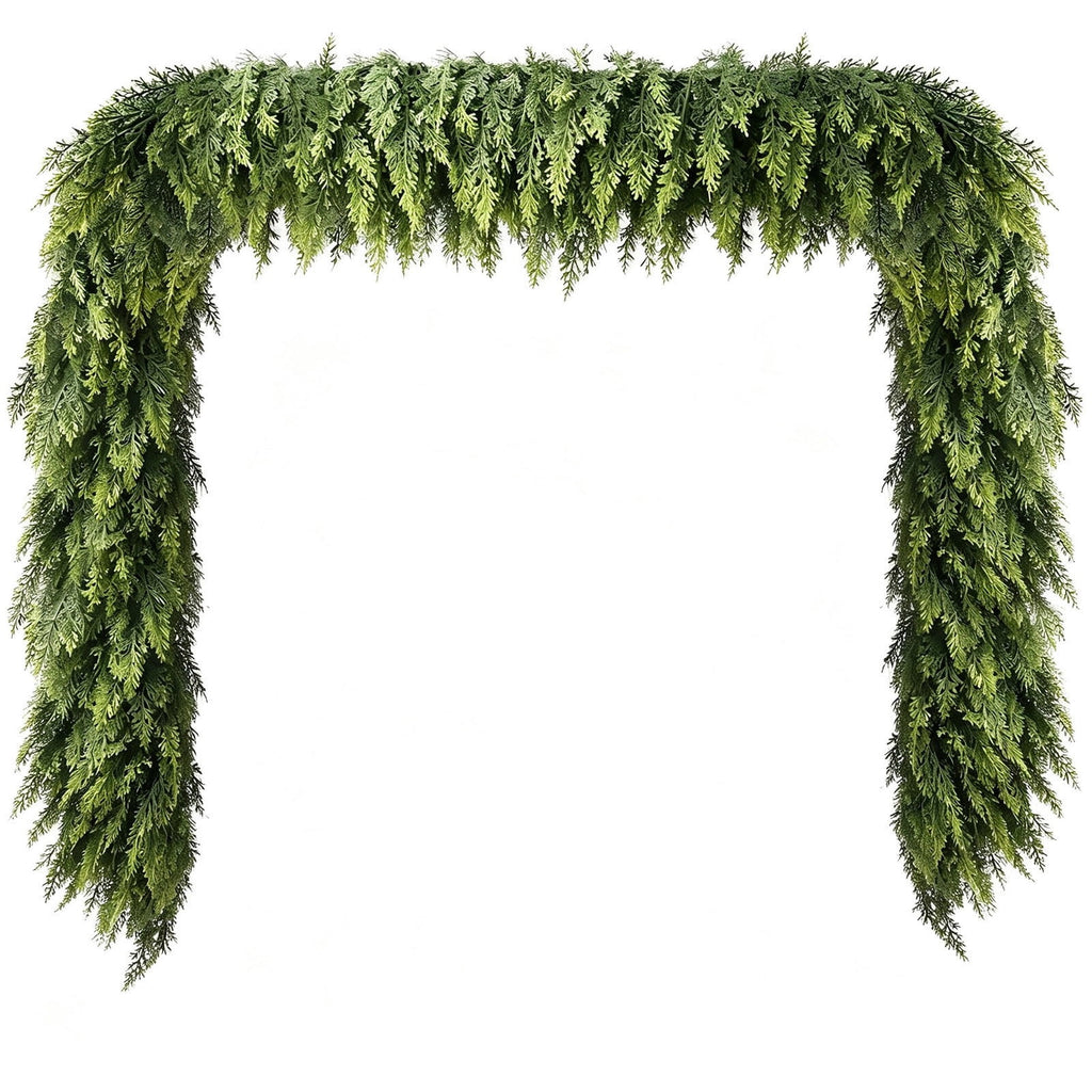 Spring Artificial Flowers Garland, 70 inch Fake Eucalyptus Vine Cherrys Blossoms Hanging Garland Rattan for Mantle Fireplace Wedding Indoor Outdoor Home Decor