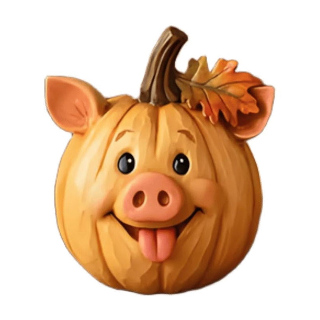 Yannianjz under $5 Farm Animal Pumpkin Figurines, Cute Funny Resin Cow Duck Sheep Pig Chicken Statue, Halloween Thanksgiving Fall Decorations, Autumn Farmhouse Table Centerpiece, Home Desktop Decor